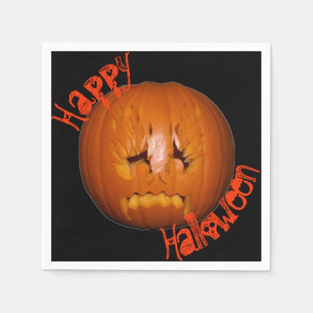 Serviette En Papier Citrouille, Tristes flammes (Devant)