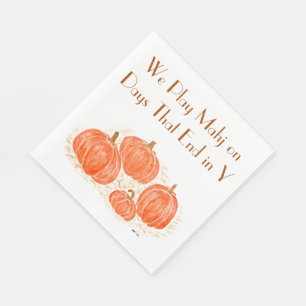 Serviette En Papier Citrouilles d'aquarelle de Mahjong Dot Crack Bam