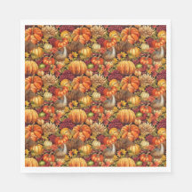 Citrouilles Motifs de Thanksgiving Turquie Chute F
