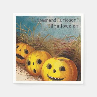 Serviette En Papier citrouilles vintages Halloween Serviettes de fête