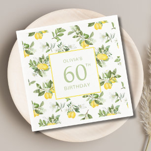 Serviette En Papier Citrus citron 60e anniversaire