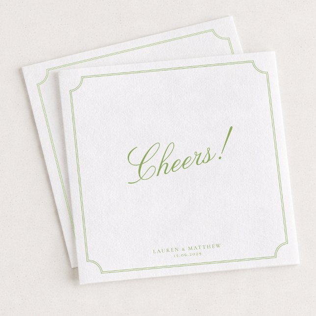 Serviette En Papier Citrus Green Wedding Napkins Cheers (Créateur téléchargé)