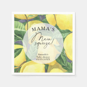 Serviette En Papier Citrus Lemon - Le baby shower principal de Mama
