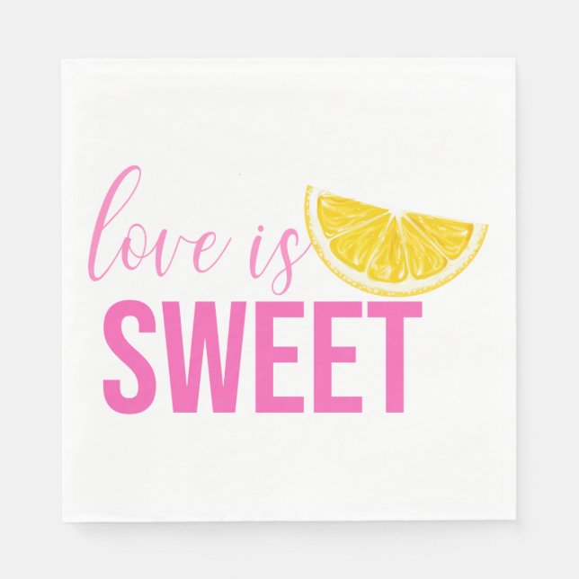 Serviette En Papier Citrus Lemon Mariage Fête des mariées Boho rose (Devant)