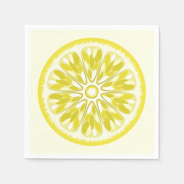 Serviette En Papier Citrus Slices Citron jaune (Devant)