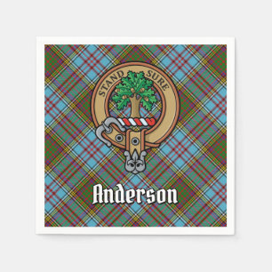 Serviette En Papier Clan Anderson Crest sur Tartan