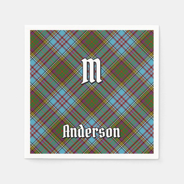 Serviette En Papier Clan Anderson Tartan Napkins (Devant)