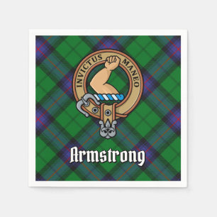 Serviette En Papier Clan Armstrong Crest sur Tartan