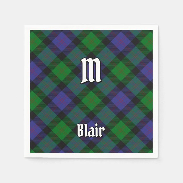 Serviette En Papier Clan Blair Tartan Napkins (Devant)