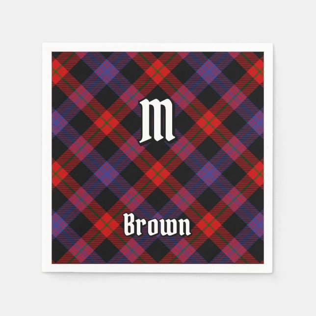Serviette En Papier Clan Brown Tartan (Devant)