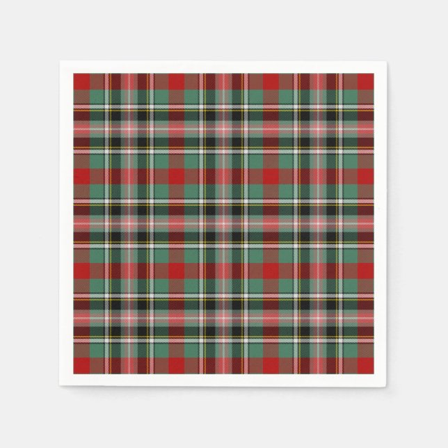 Serviette En Papier Clan Bruce De Kinnaird Tartan (Devant)