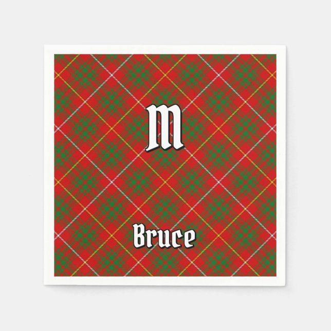 Serviette En Papier Clan Bruce Tartan (Devant)