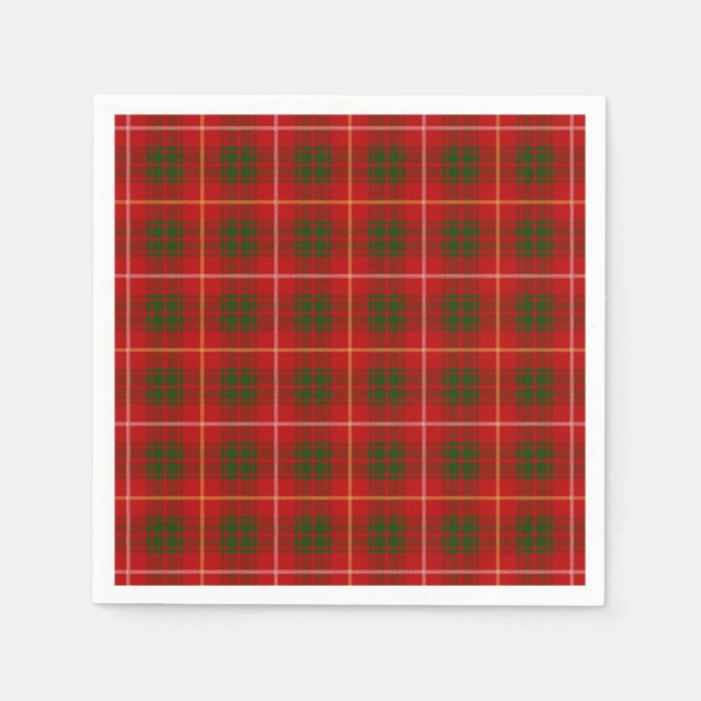 Serviette En Papier Clan Bruce Tartan (Devant)