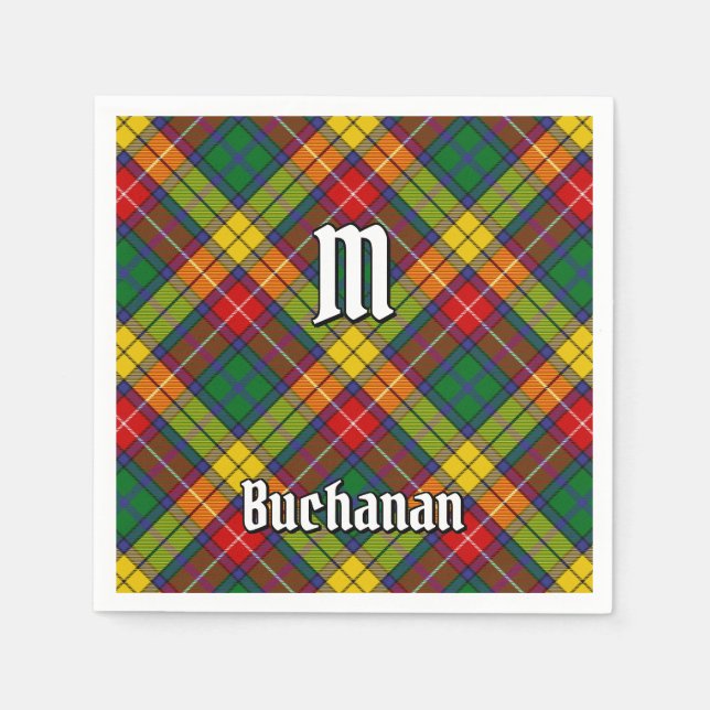 Serviette En Papier Clan Buchanan Tartan (Devant)