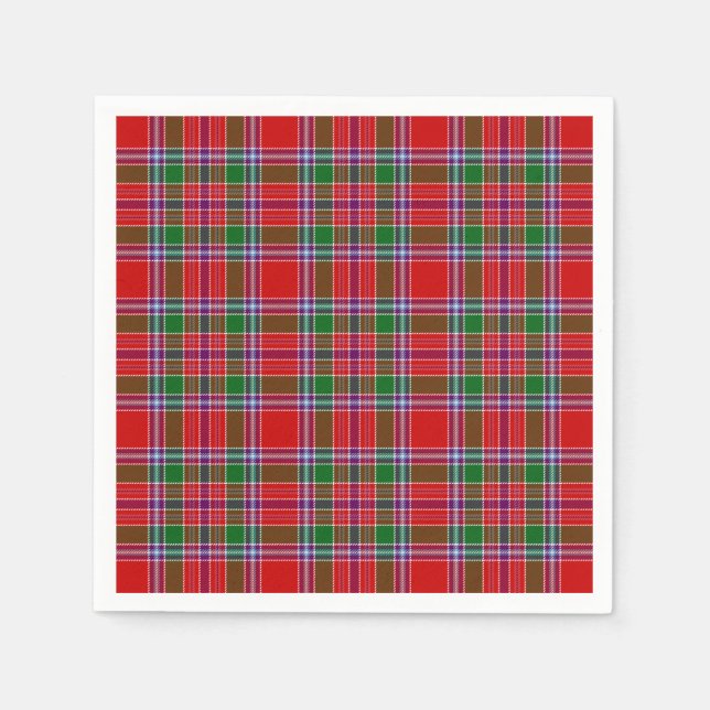 Serviette En Papier Clan Burrell Tartan (Devant)