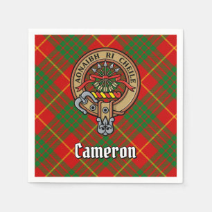 Serviette En Papier Clan Cameron Crest sur Tartan