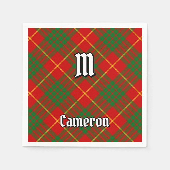 Serviette En Papier Clan Cameron Tartan (Devant)