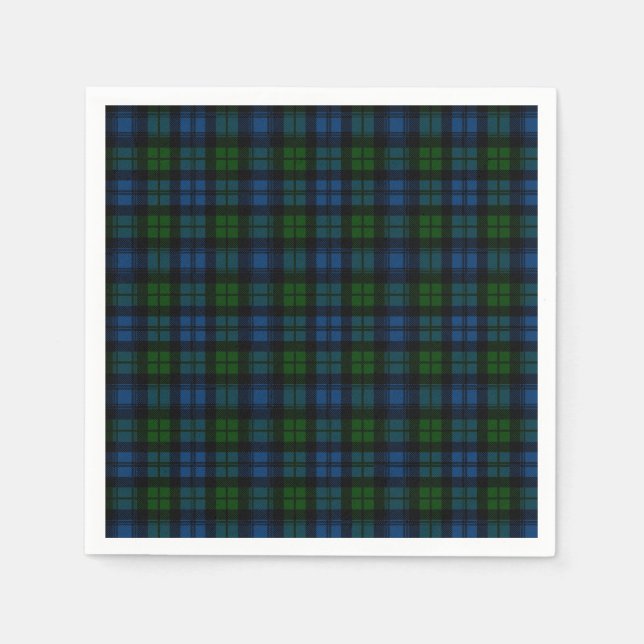 Serviette En Papier Clan Campbell Military Tartan (Devant)