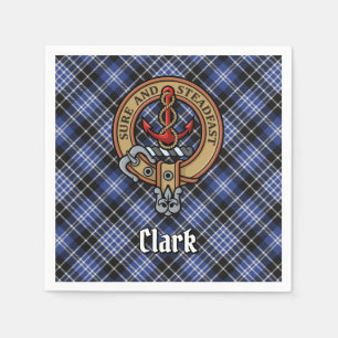 Serviette En Papier Clan Clark Crest sur Tartan