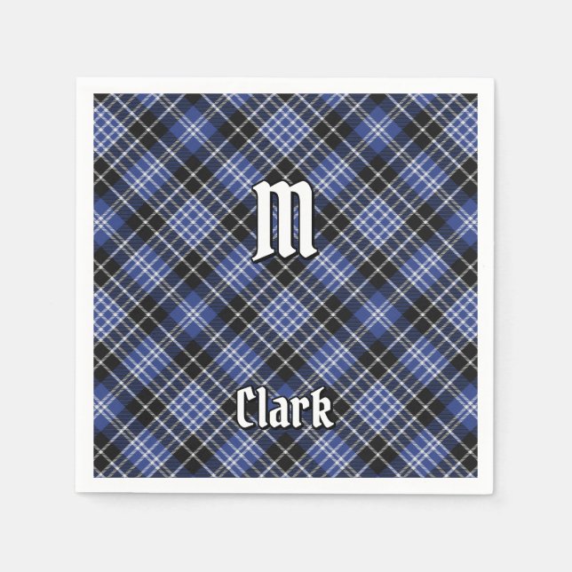 Serviette En Papier Clan Clark Tartan (Devant)