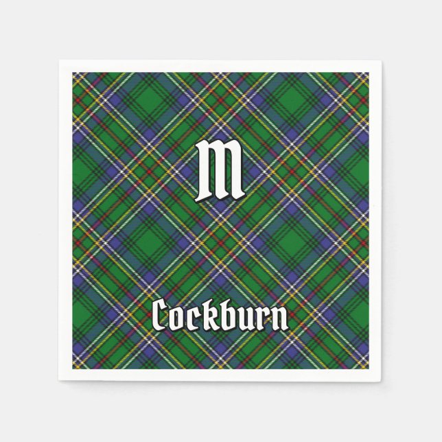 Serviette En Papier Clan Cockburn Tartan (Devant)