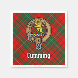 Serviette En Papier Clan Cumming Crest sur Tartan