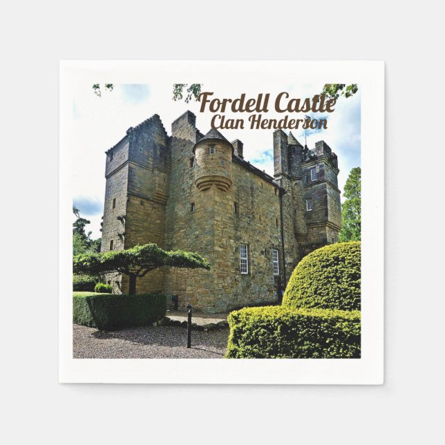 Serviette En Papier Clan écossais Henderson Fordell Castle (Devant)