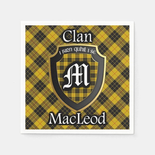 Serviette En Papier Clan écossais MacLeod Tartan Napkin (Devant)