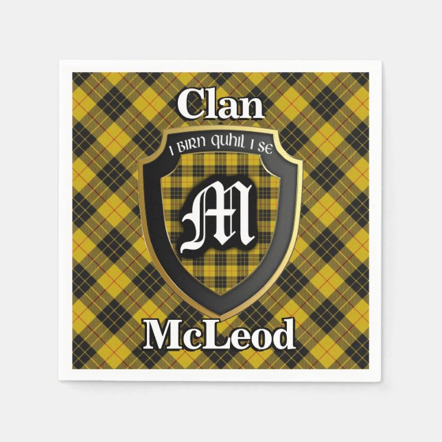 Serviette En Papier Clan écossais McLeod Tartan Napkin (Devant)