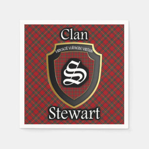 Serviette En Papier Clan écossais Stewart Tartan Napkin