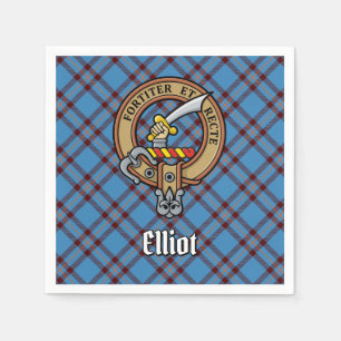 Serviette En Papier Clan Elliot Crest sur le tarte antique
