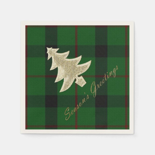 Serviette En Papier Clan Festif Kincaid Plaid Napkins (Devant)