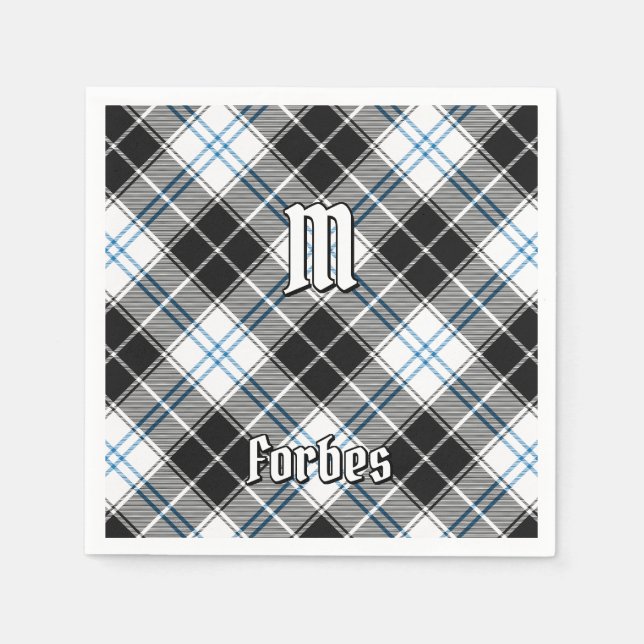 Serviette En Papier Clan Forbes robe Tartan (Devant)