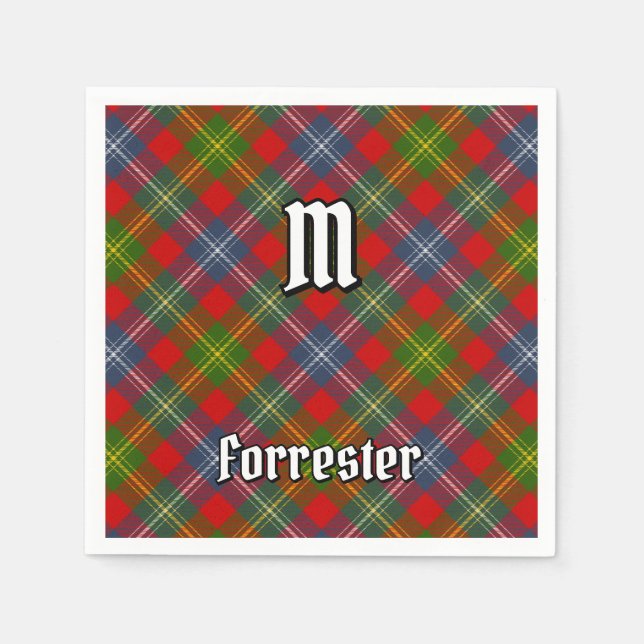 Serviette En Papier Clan Forrester Tartan (Devant)
