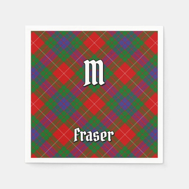 Serviette En Papier Clan Fraser Tartan Napkins (Devant)