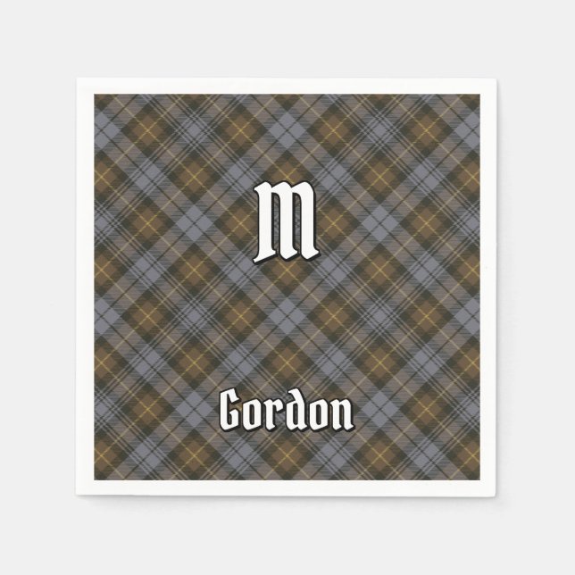 Serviette En Papier Clan Gordon Napkins Tartan Patiné (Devant)