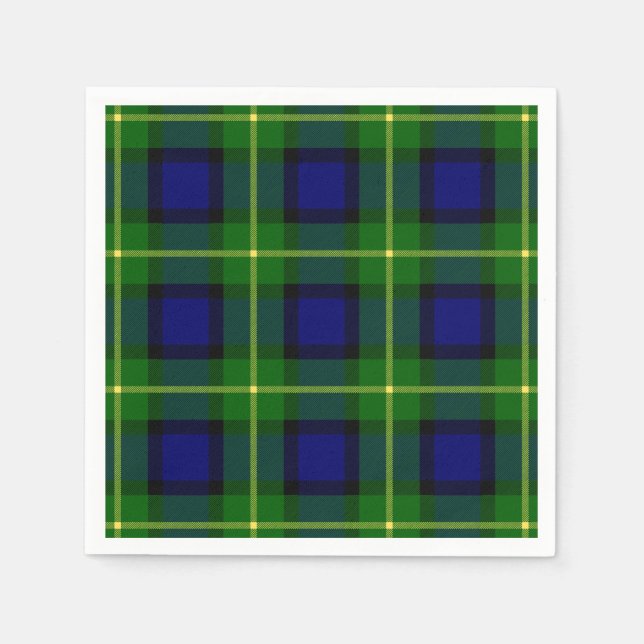 Serviette En Papier Clan Gordon Tartan (Devant)