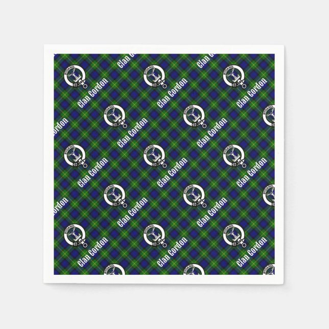 Serviette En Papier Clan Gordon Tartan Crest (Devant)