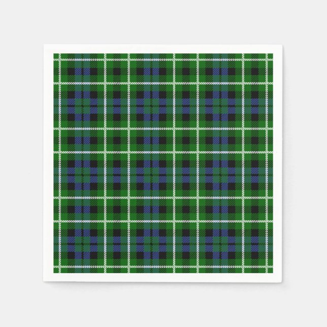 Serviette En Papier Clan Graham Tartan (Devant)