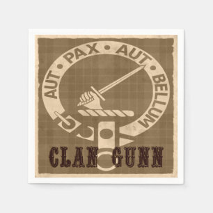 Serviette En Papier Clan Gunn Sepia