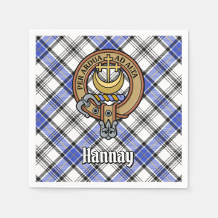Serviette En Papier Clan Hannay Crest sur Tartan