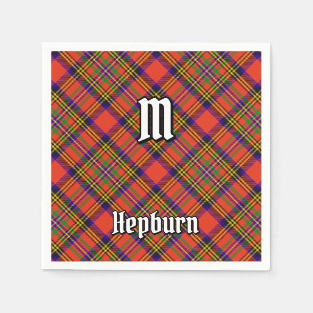 Serviette En Papier Clan Hepburn Tartan (Devant)
