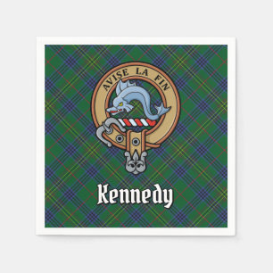 Serviette En Papier Clan Kennedy Crest sur Tartan