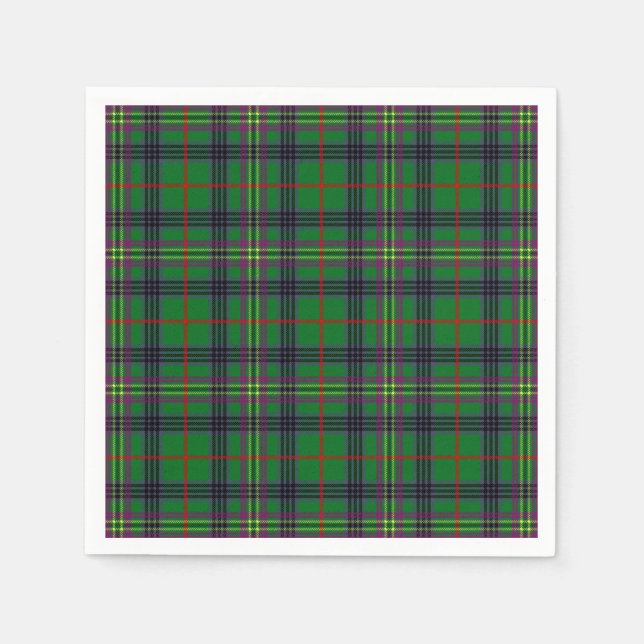 Serviette En Papier Clan Kennedy Tartan (Devant)