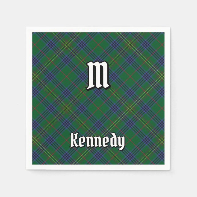 Serviette En Papier Clan Kennedy Tartan (Devant)
