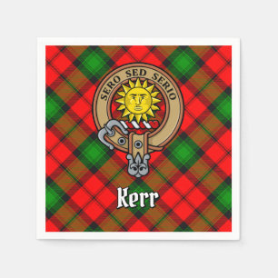 Serviette En Papier Clan Kerr Crest sur Tartan