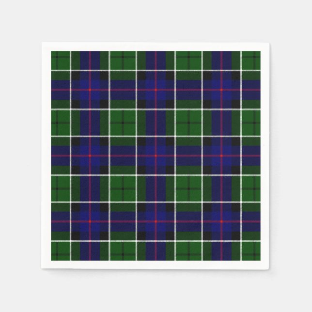 Serviette En Papier Clan Leslie Tartan (Devant)