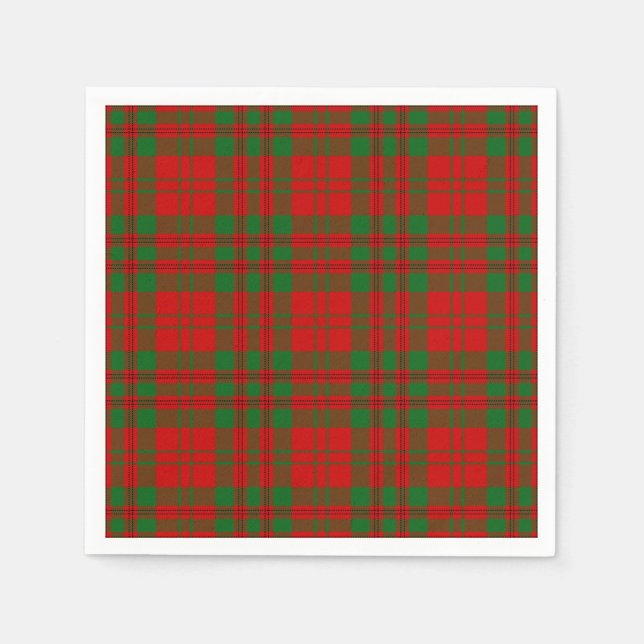Serviette En Papier Clan Livingstone Tartan (Devant)