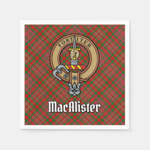 Serviette En Papier Clan MacAlister Crest sur Tartan