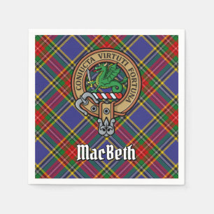 Serviette En Papier Clan MacBeth Crest sur Tartan